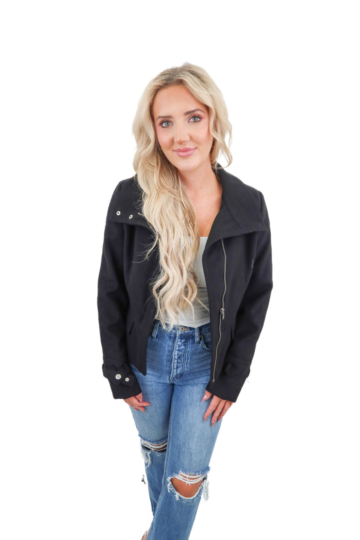 express black wool jacket (s)