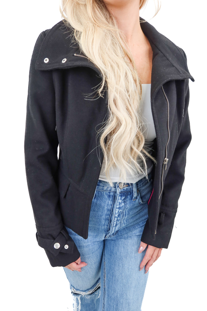 express black wool jacket (s)