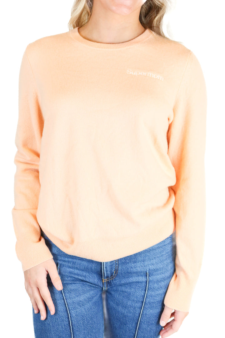 Naadam Apricot "Supermom" Crewneck Cashmere Sweater NWT (M; retail $118)