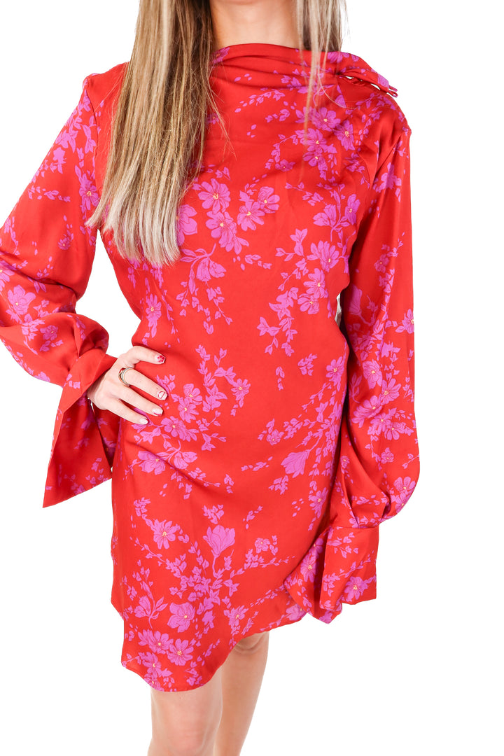 free people orange/purple floral dress NWT (m; retails $118)