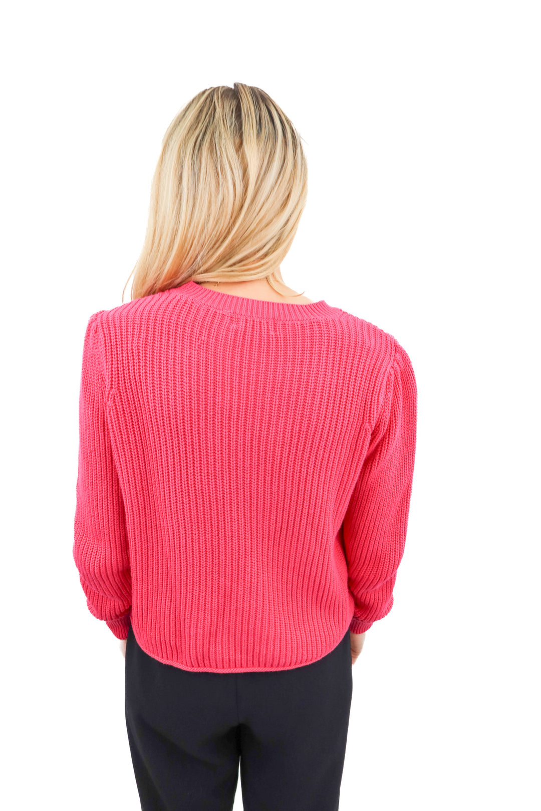 27 miles pink heart cut out sweater (s; retail $375)