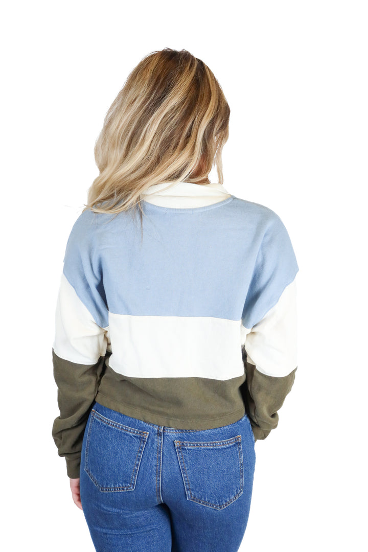 Zsupply active striped collared pullover (s; retail $59)*