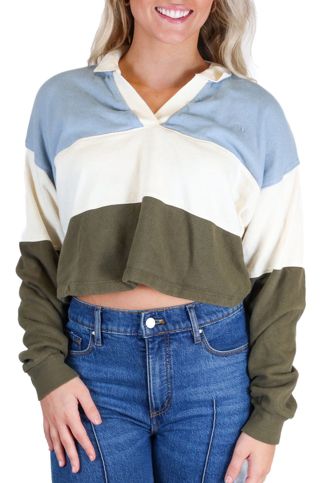 Zsupply active striped collared pullover (s; retail $59)*