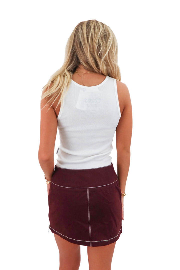 the laundry room white ribbed sleeveless top (s; retail $59)