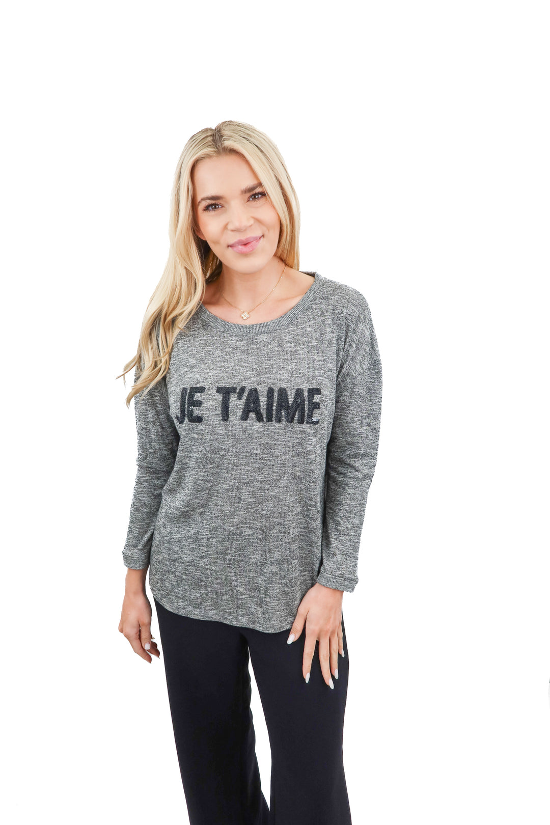 nxd je t'aime sequin sweater (s)