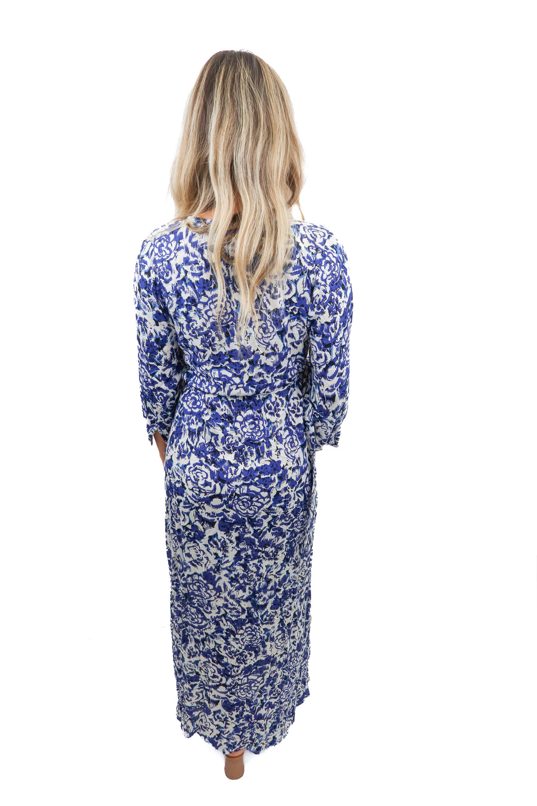 *white/blue shift dress (s)