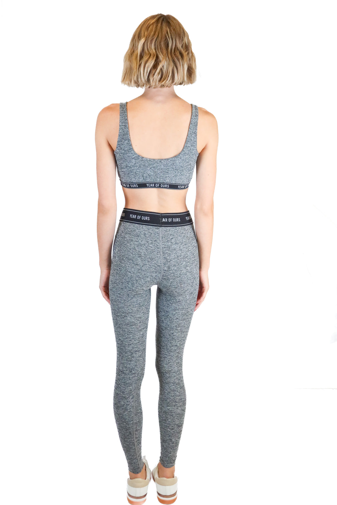 Year of Ours Heather Grey & Black Logo Set (XS; retail $202)