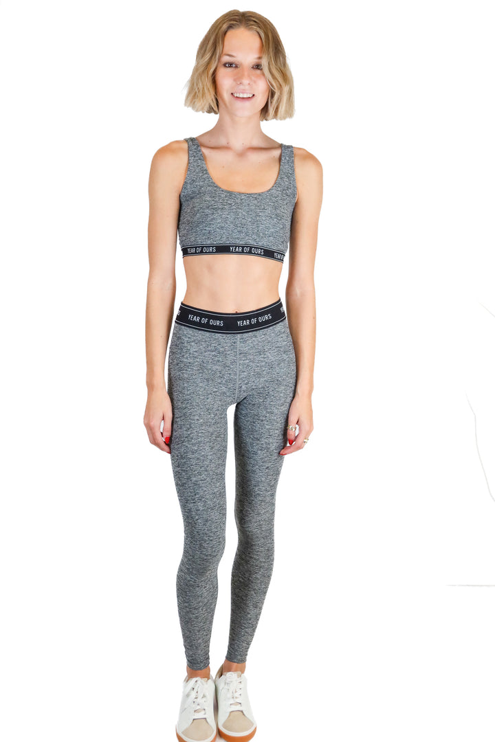 Year of Ours Heather Grey & Black Logo Set (XS; retail $202)