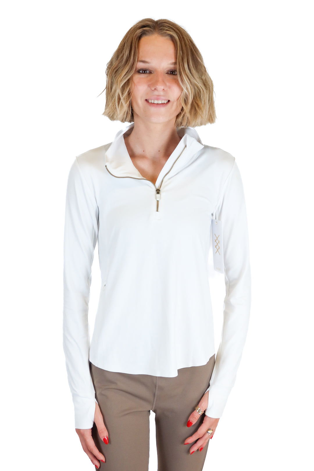 Rhone White Quarter Zip Jacket NWT (XS; retails for $108)