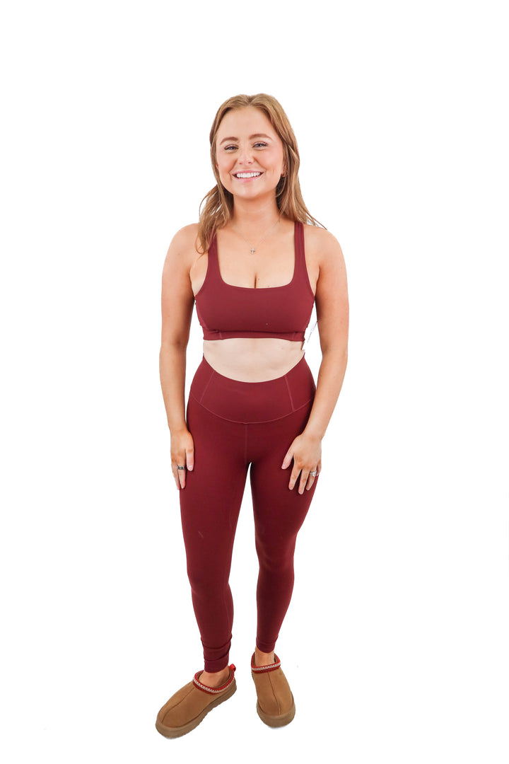 FP movement maroon active set (XS/S; retail $128)