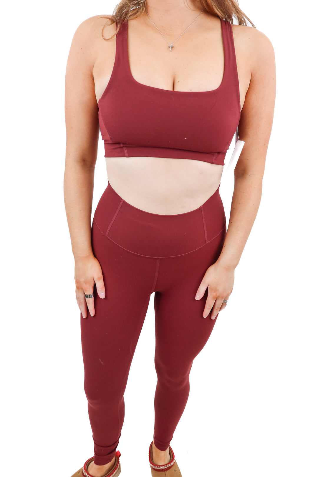 FP movement maroon active set (XS/S; retail $128)