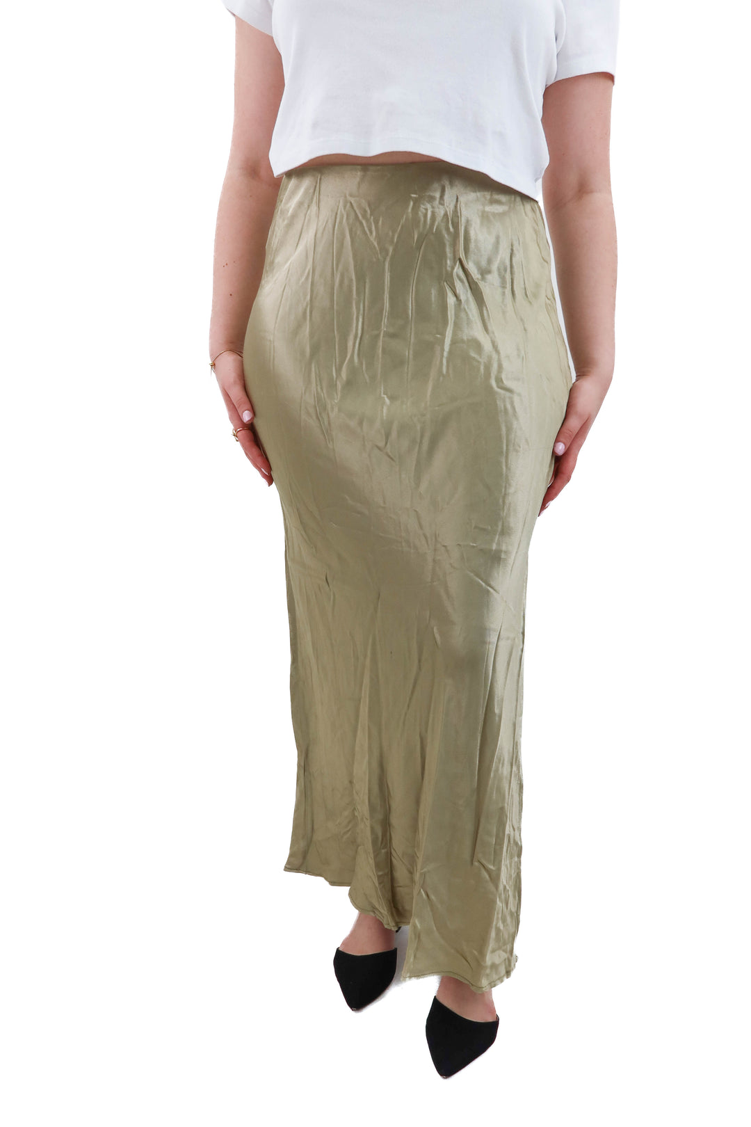 topshop gold satin maxi skirt (10)