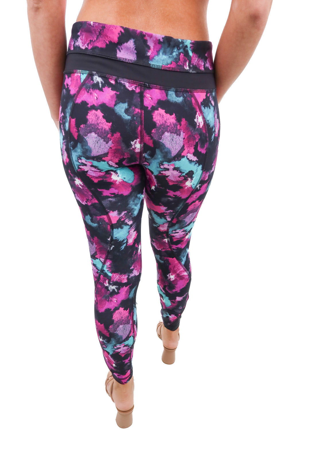 lululemon purple floral cropped leggings (8)
