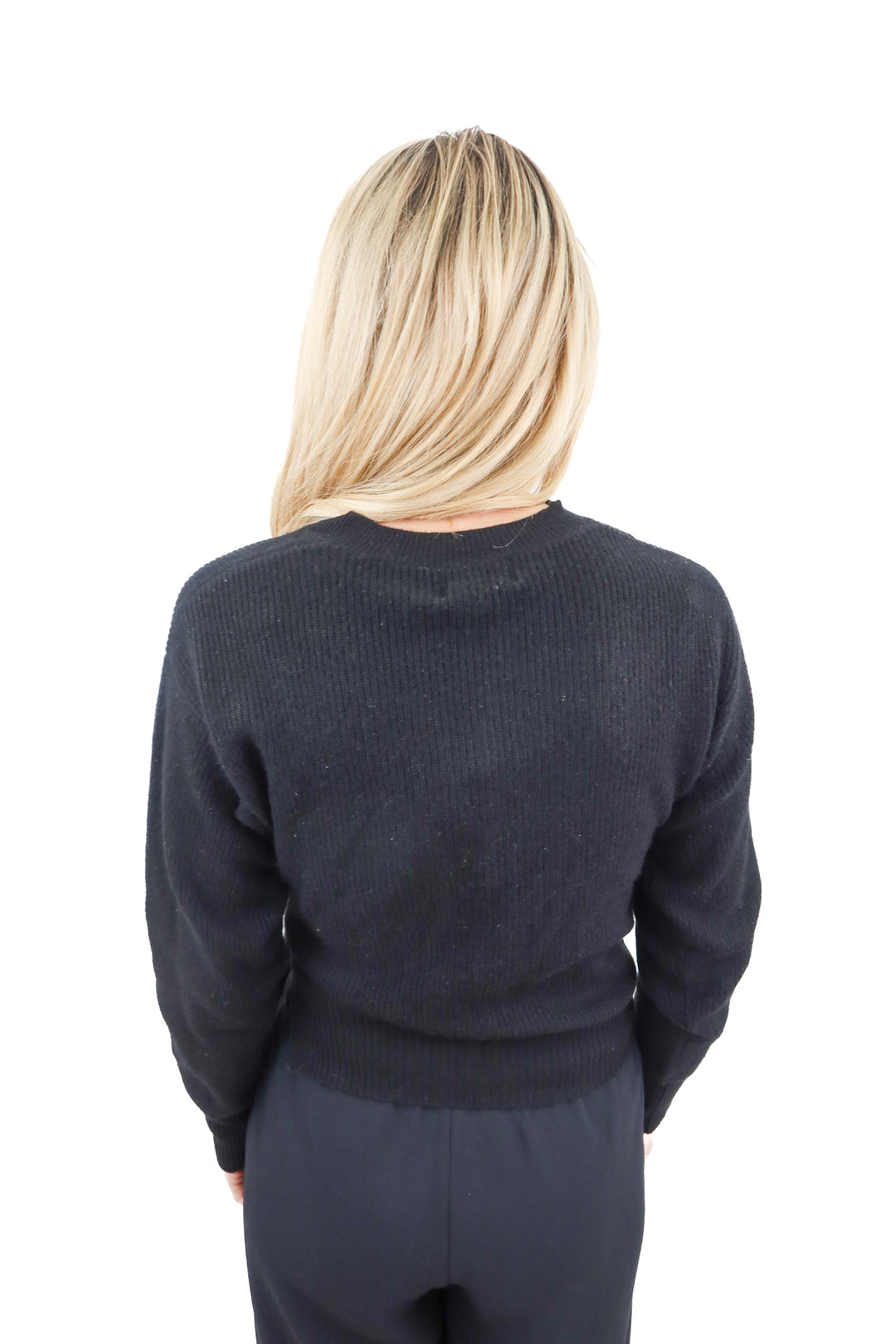 27 miles black wrap sweater NWT (s)