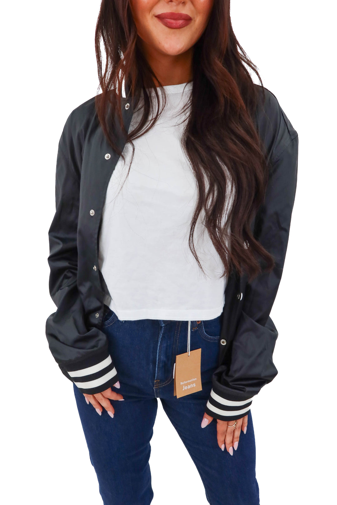 zadig & voltaire black lightweight jacket (s/m; retail $548)