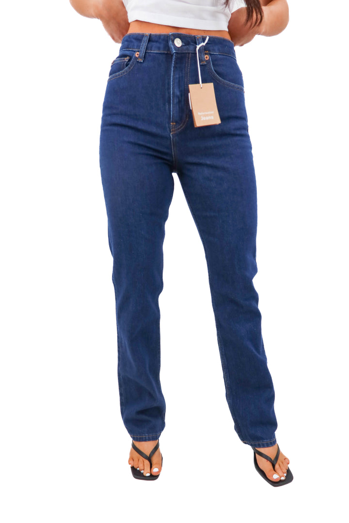 reformation dark wash jax straight jeans NWT (25; retail $178)