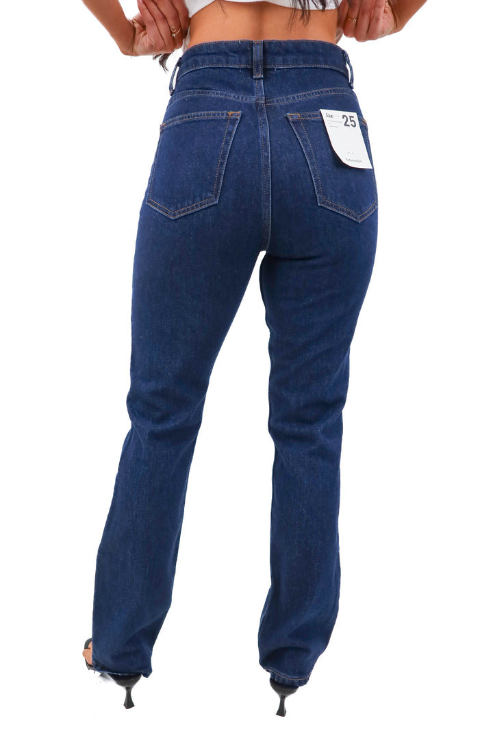 reformation dark wash jax straight jeans NWT (25; retail $178)