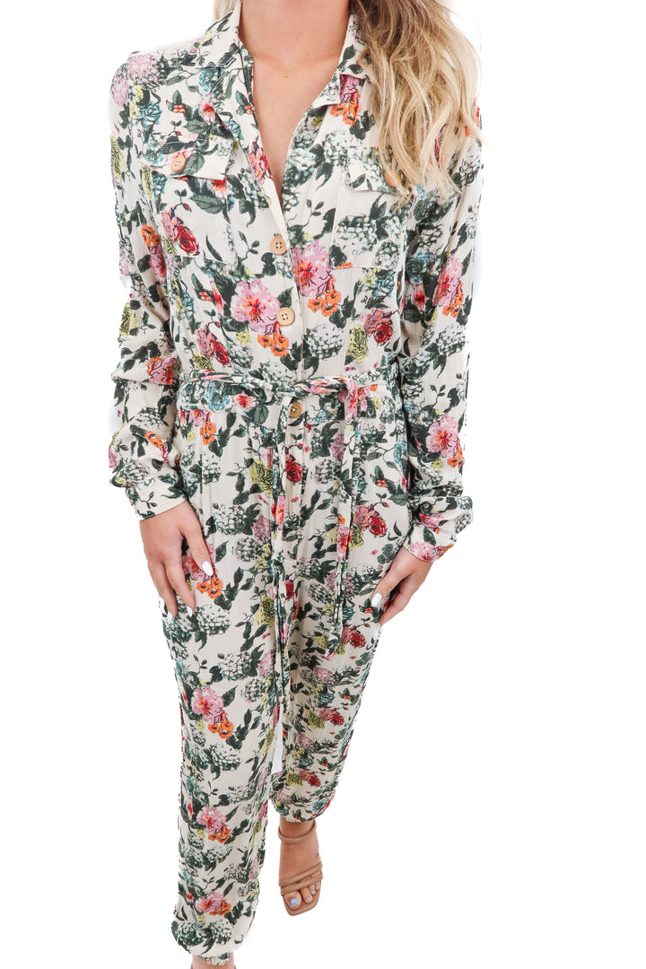 Free People Floral Jumpsuit (XS)