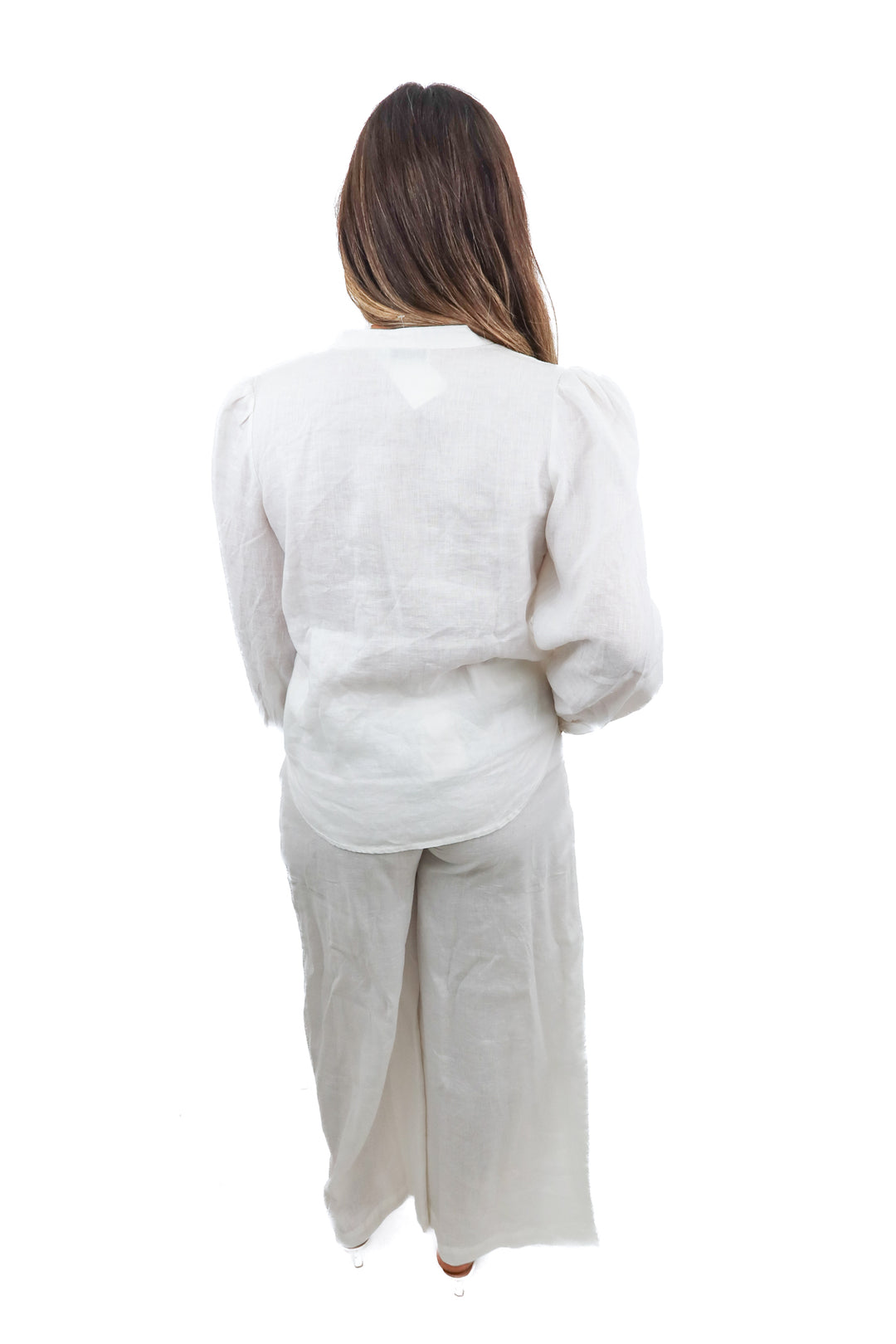 lanhtropy white linen set (m; retail $355)
