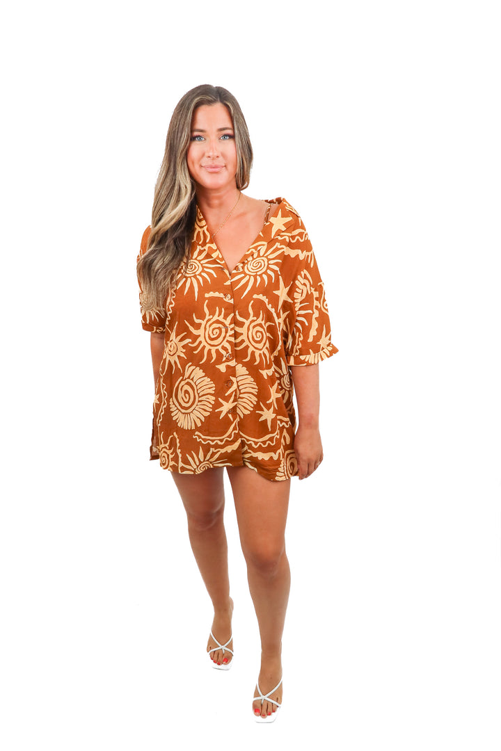 minkpink gold/brown swim set NWT (m; retail $208)