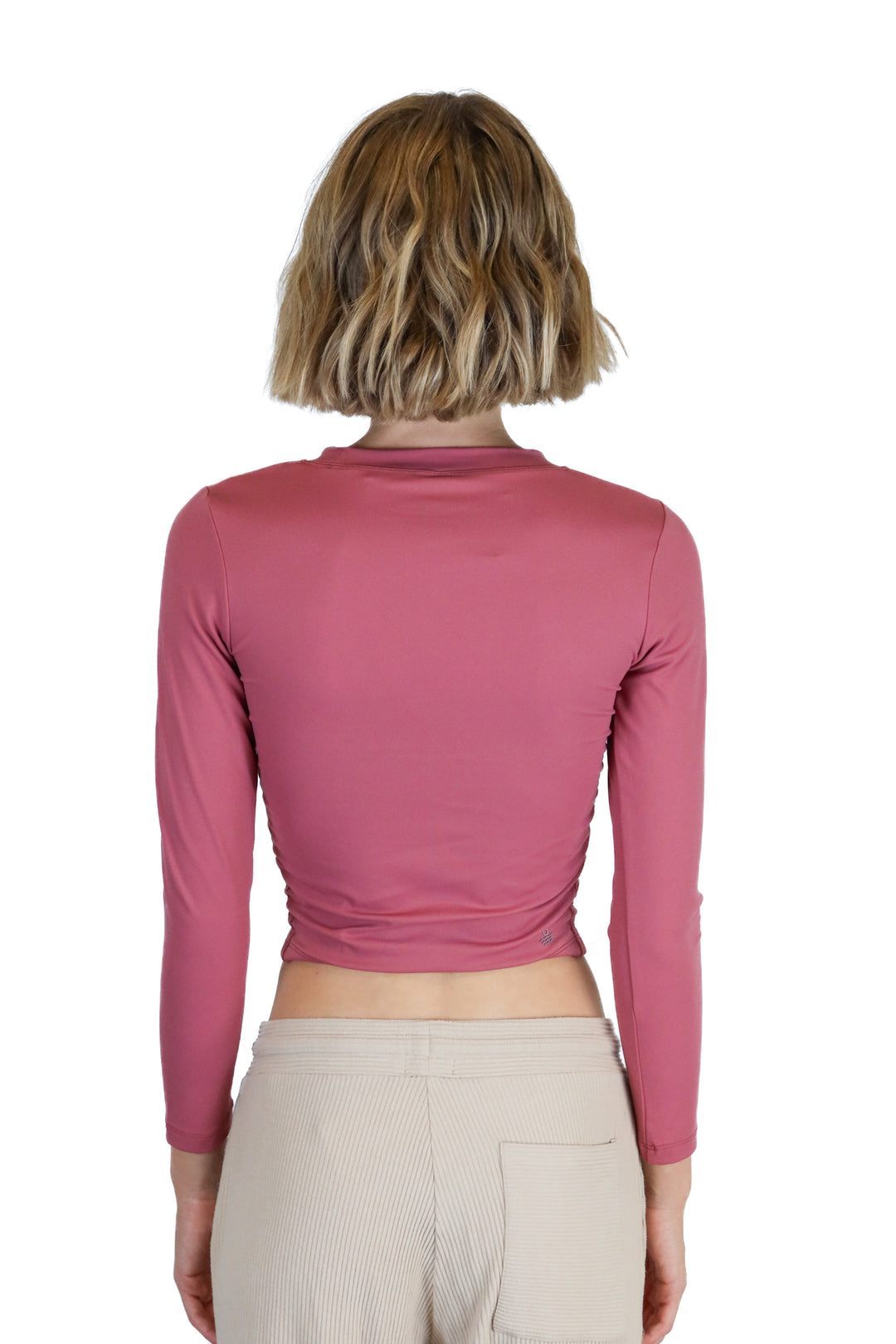 Salt project pink ruched long sleeve top NWT (xs; retail $38)