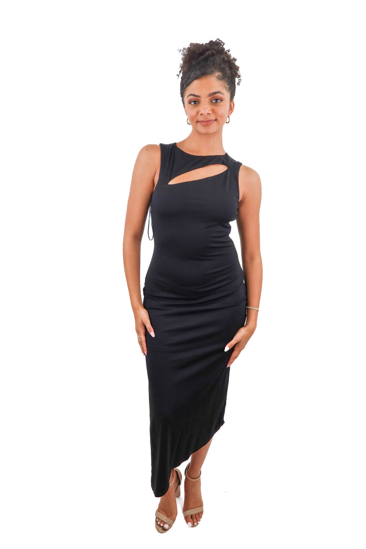 Vici black cut out maxi dress (S; retail $74)