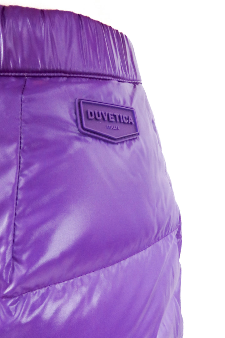 duvetica purple puffer skirt (42; retail $388)