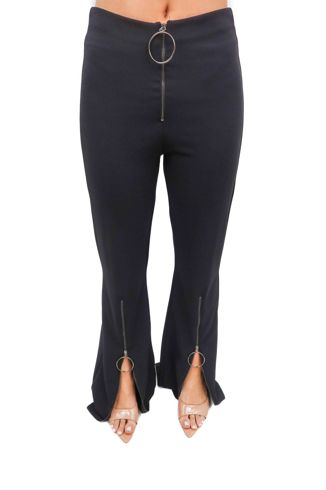 kikiriki black zipper detail pants NWT (m; retail $74)
