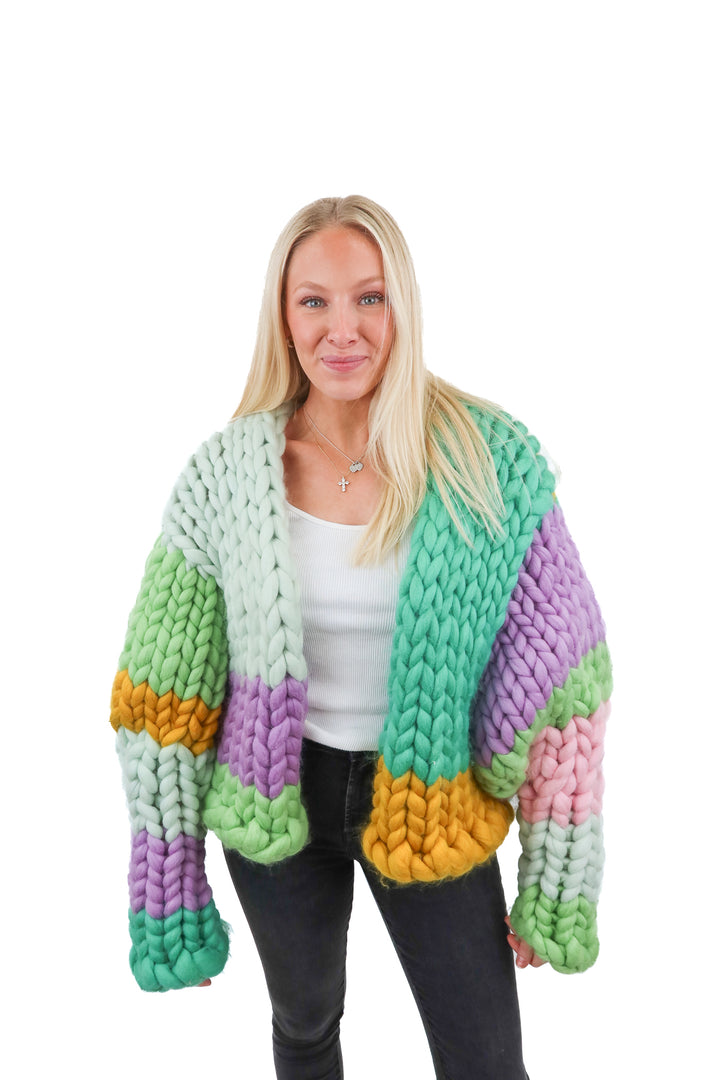 hope macaulay chunky colorful braided cardigan (OS; retail $567)