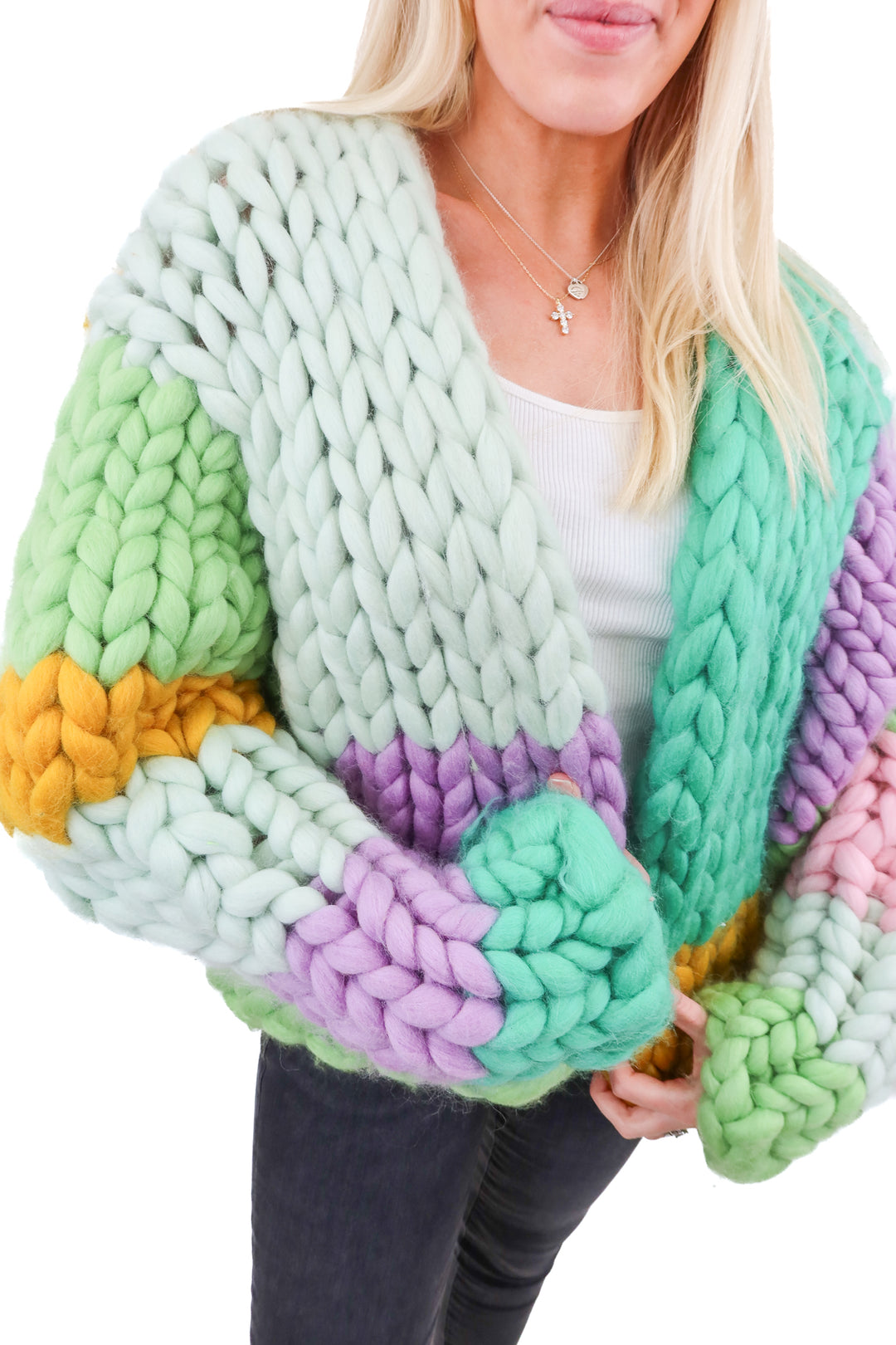 hope macaulay chunky colorful braided cardigan (OS; retail $567)