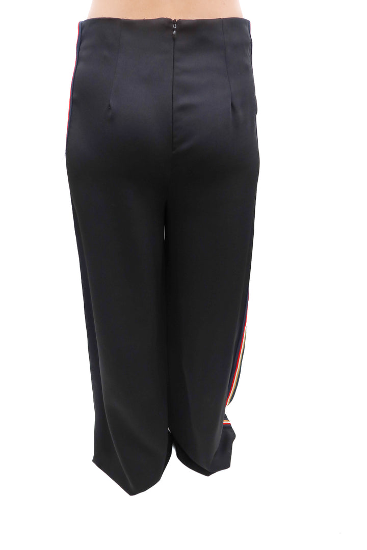 line + dot black side stripe trousers (m)
