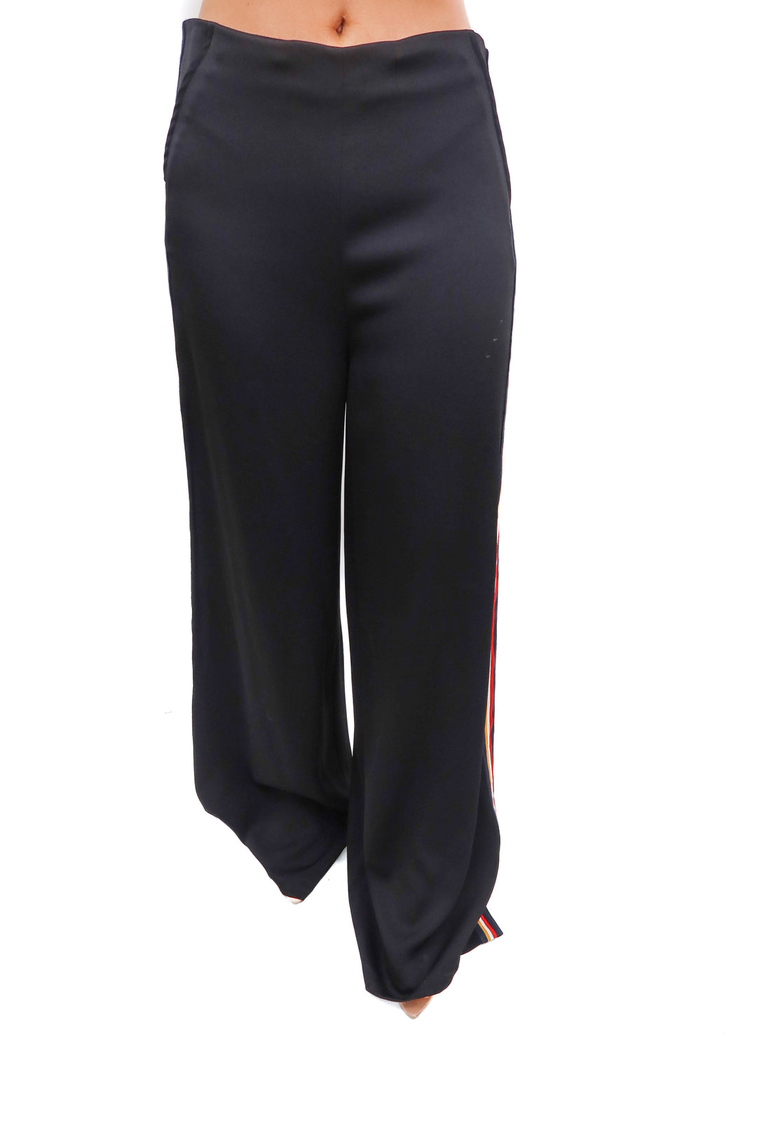 line + dot black side stripe trousers (m)
