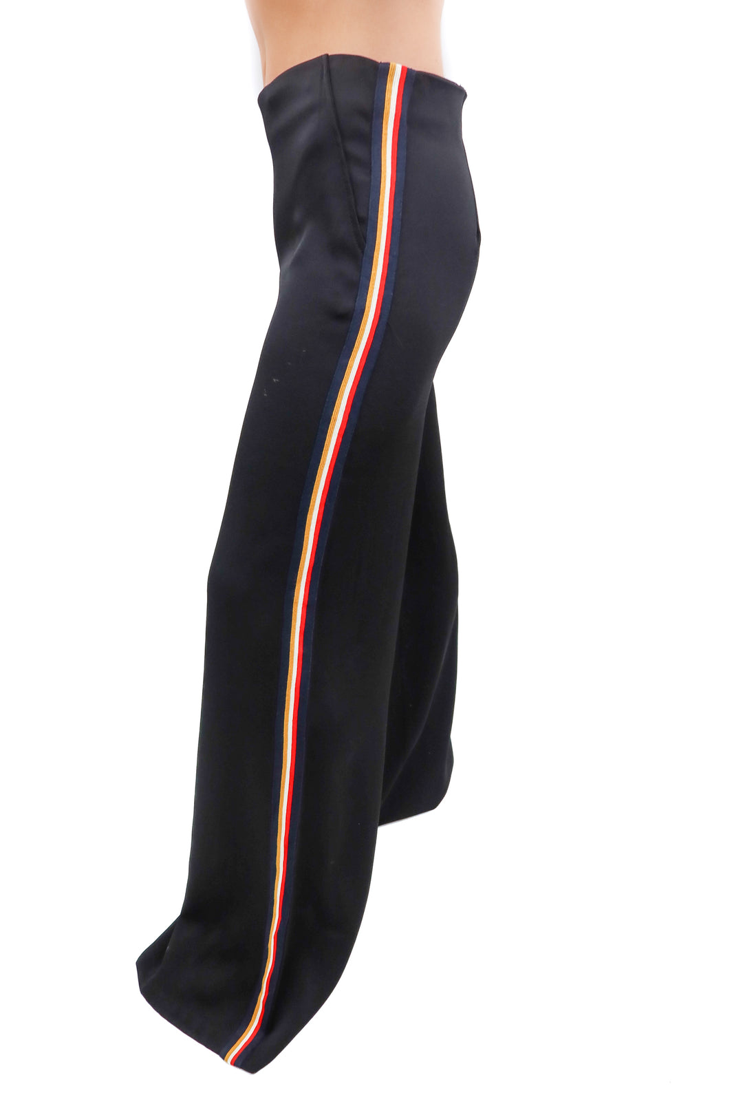 line + dot black side stripe trousers (m)