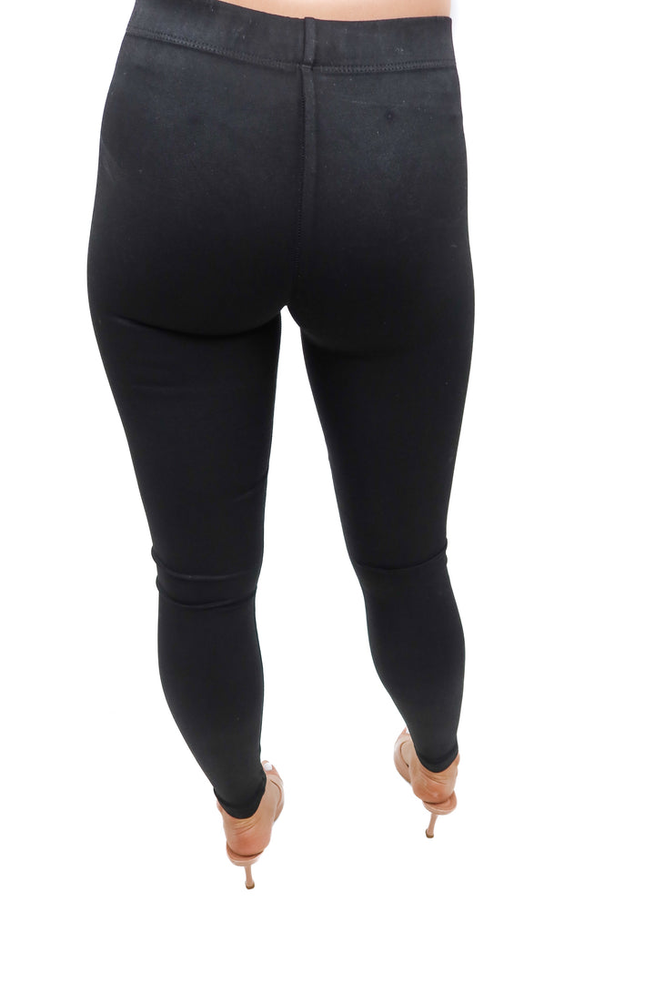 david lerner black metallic leggings (s)