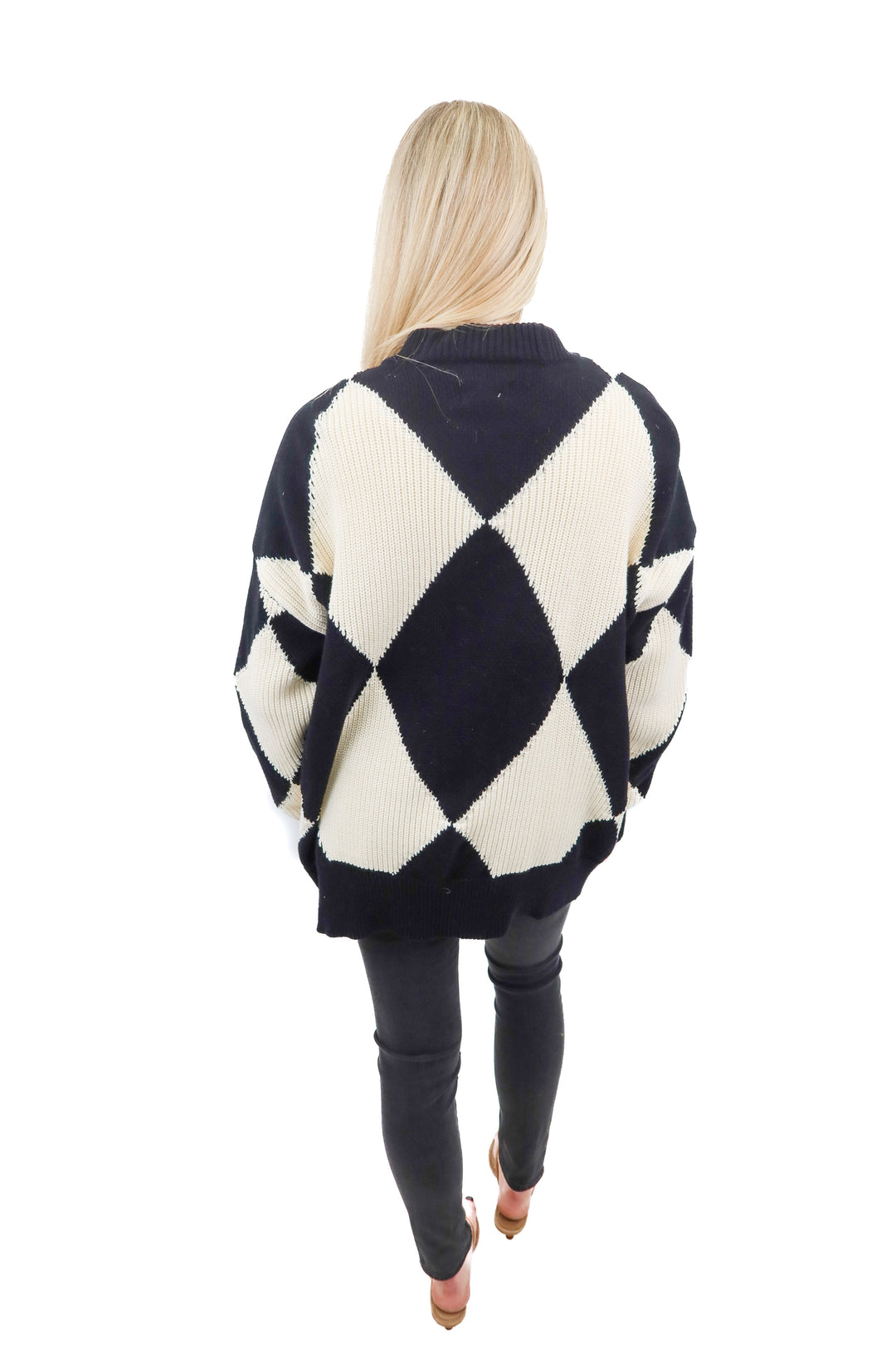 pistola black/white cardigan (m; retail $148)