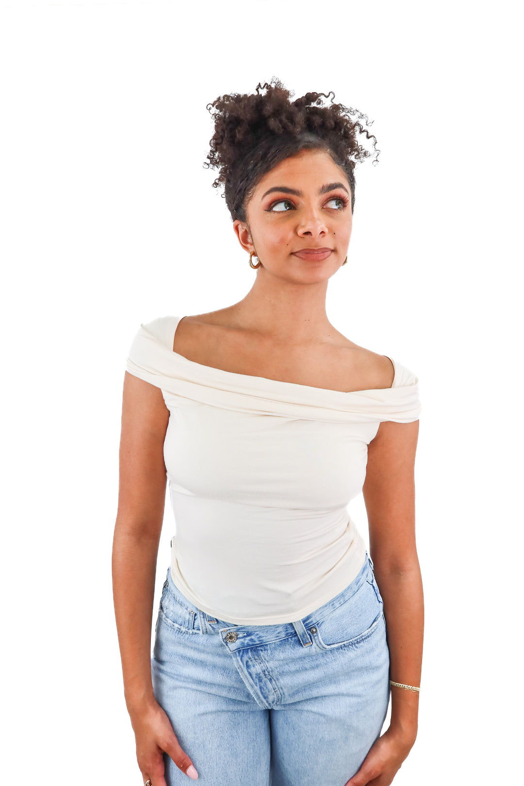 Reformation cream cello knit top (S)