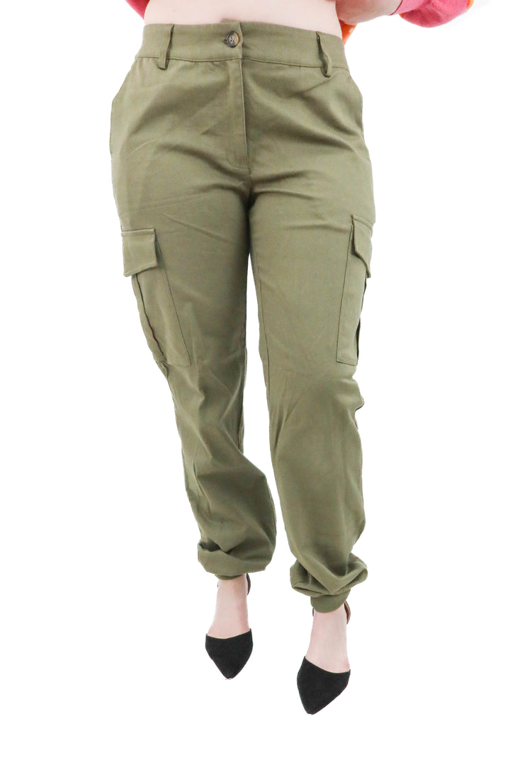 the elevated closet green cargo pants (m; retail $80)