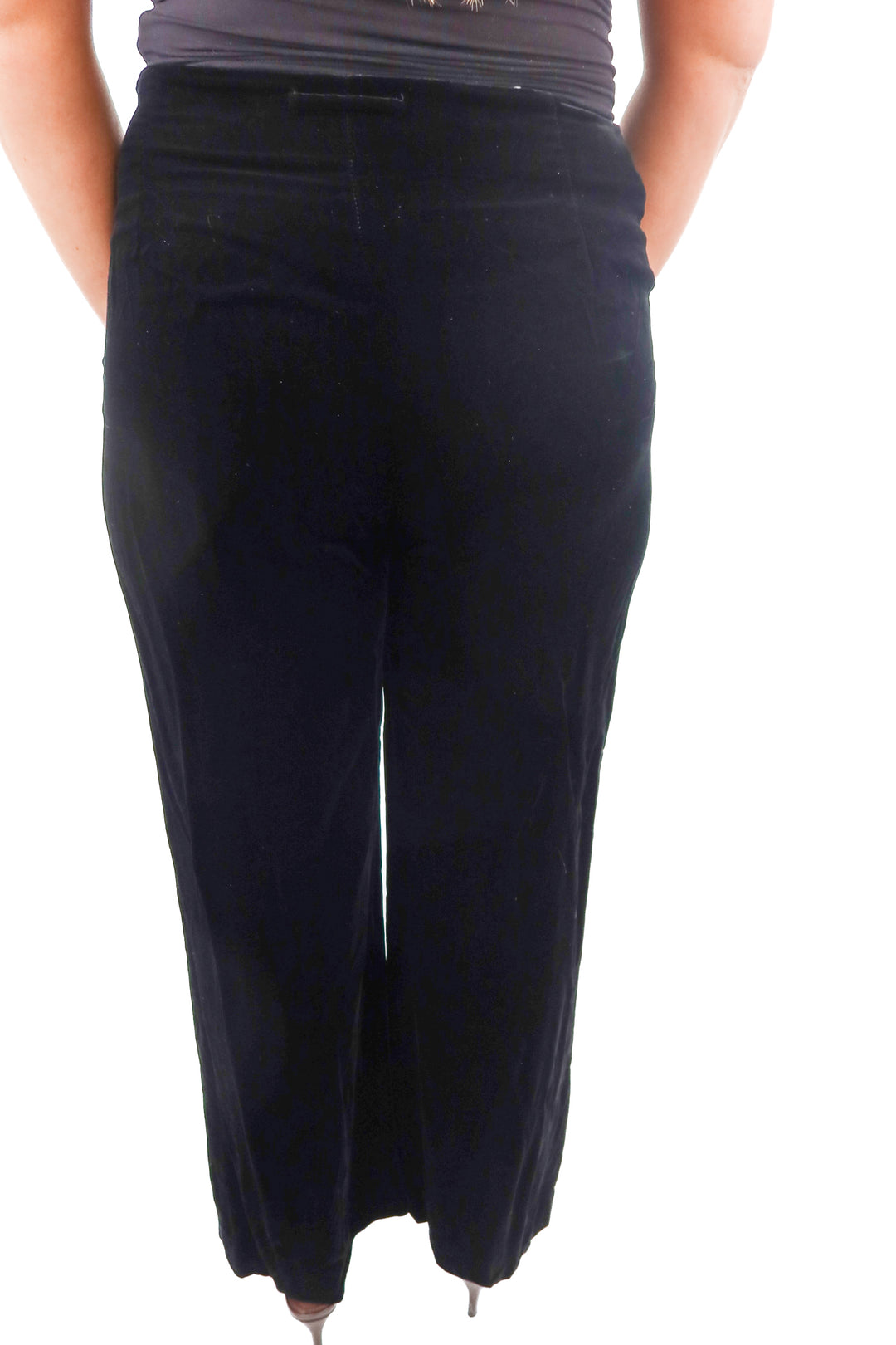 giorgio armani black velvet pants (48; retail $1592)