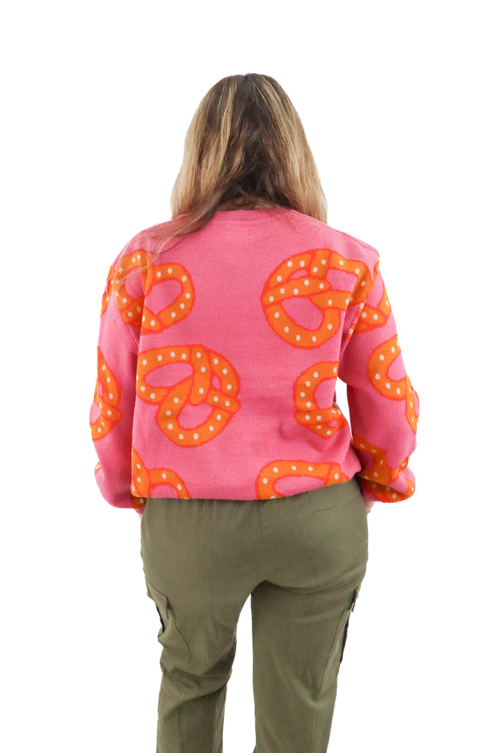 dee elly pink pretzel sweater (xl)