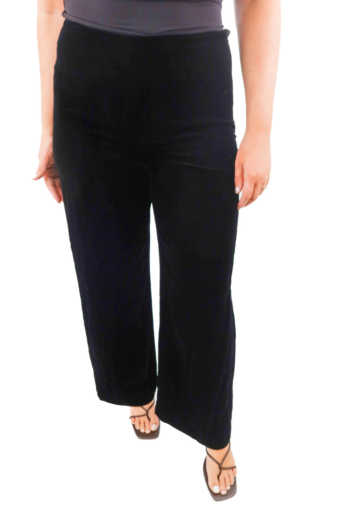 giorgio armani black velvet pants (48; retail $1592)