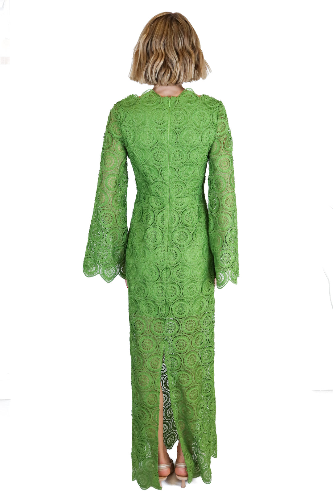 Trina Turk green textured maxi dress NWT (0; $458)