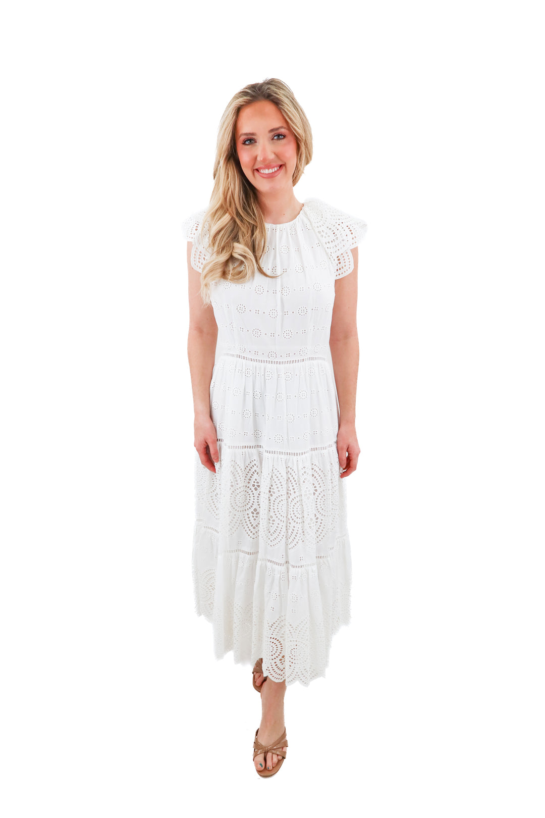 Antonio Melani white eyelet maxi dress NWT (8; retail $189)