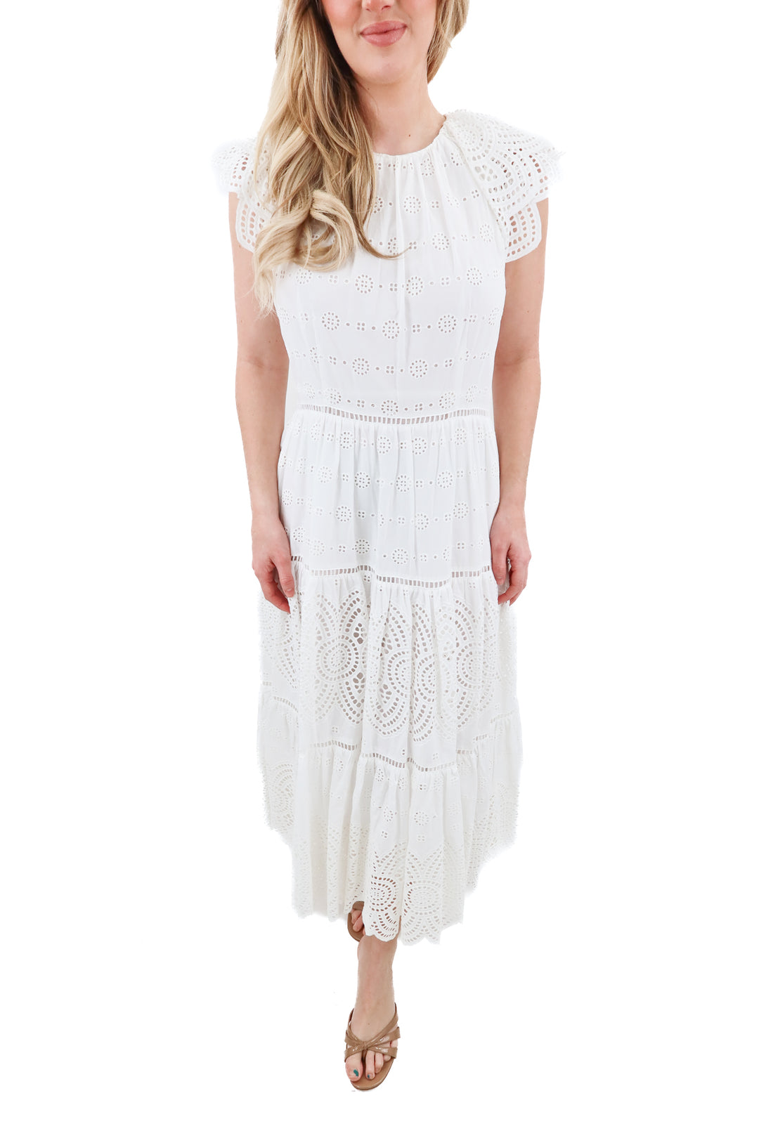 Antonio Melani white eyelet maxi dress NWT (8; retail $189)