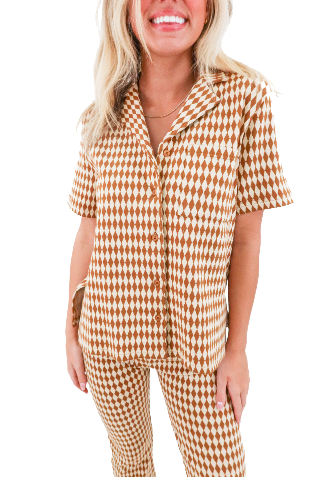 brixton checkered dominica top nwt (xs; retail $120)