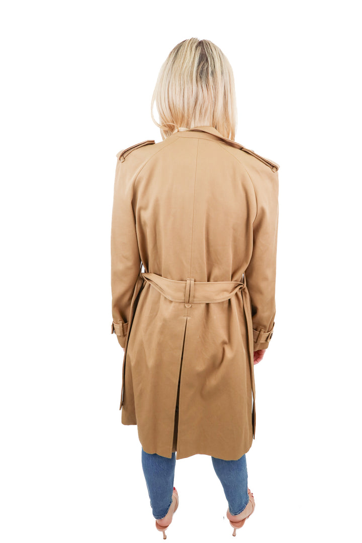Sezane tan long trench coat (34/ US2; retail $400)