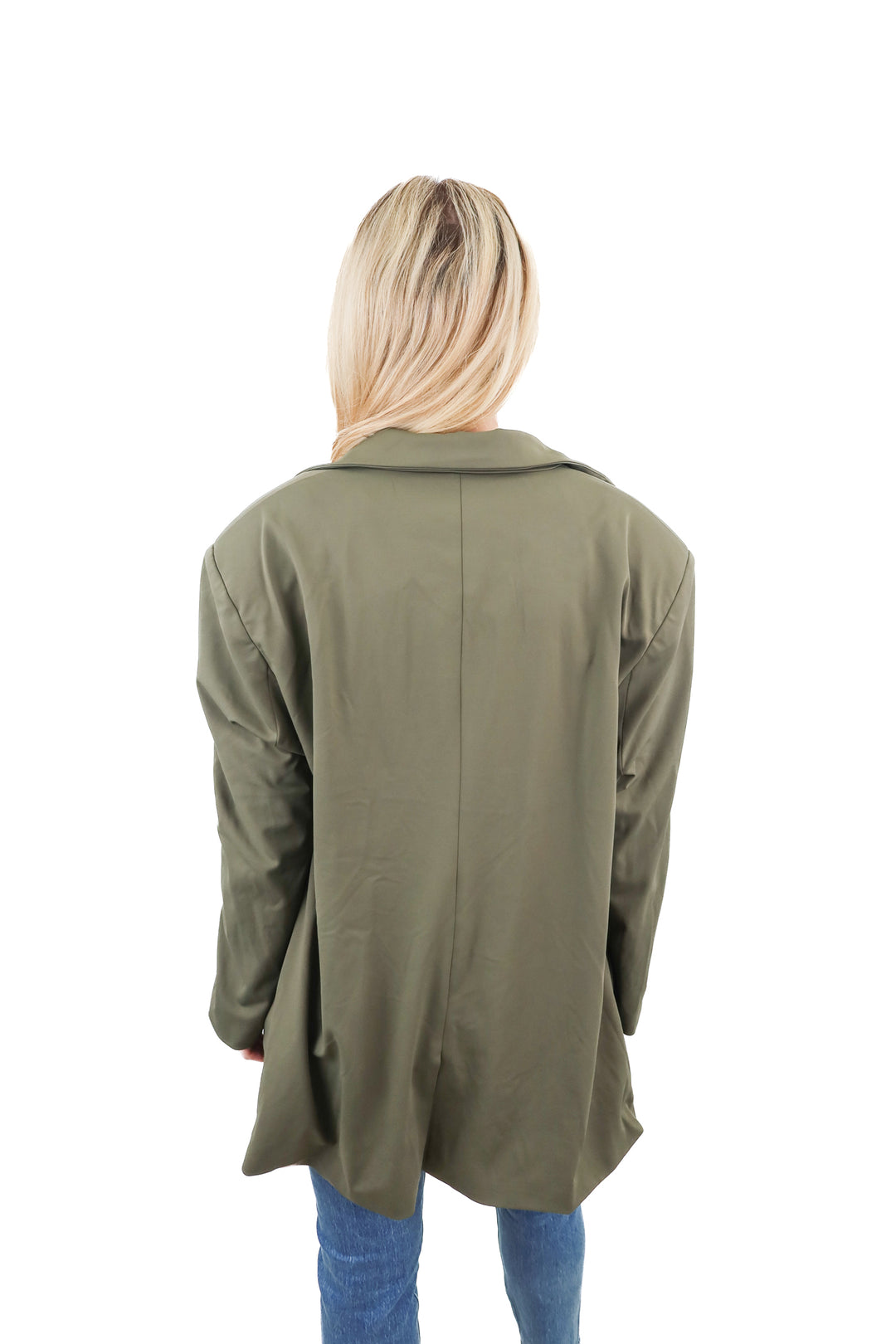 Cupshe x Jojo Fletcher army green oversize blazer NWT (M)