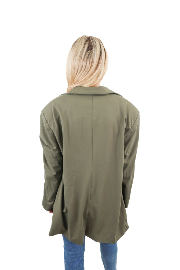 Cupshe x Jojo Fletcher army green oversize blazer NWT (M)