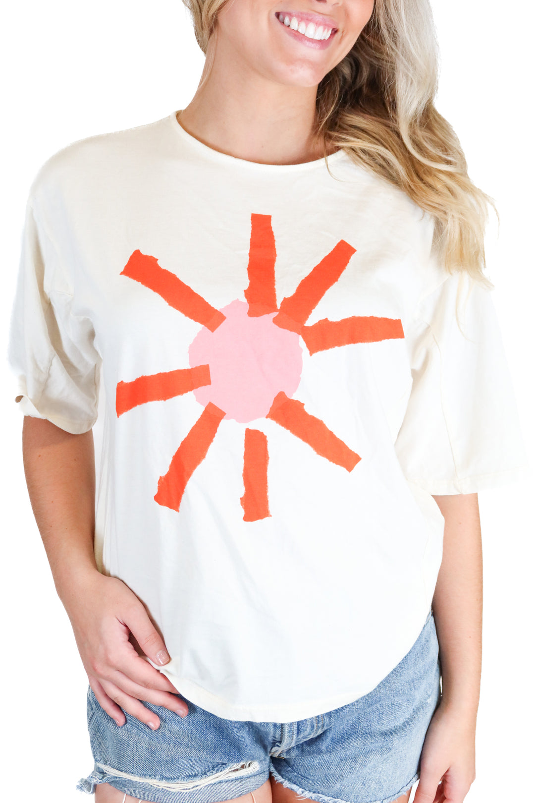 Bobo Choses Cream Sun Graphic Tee (XS; retail $80)
