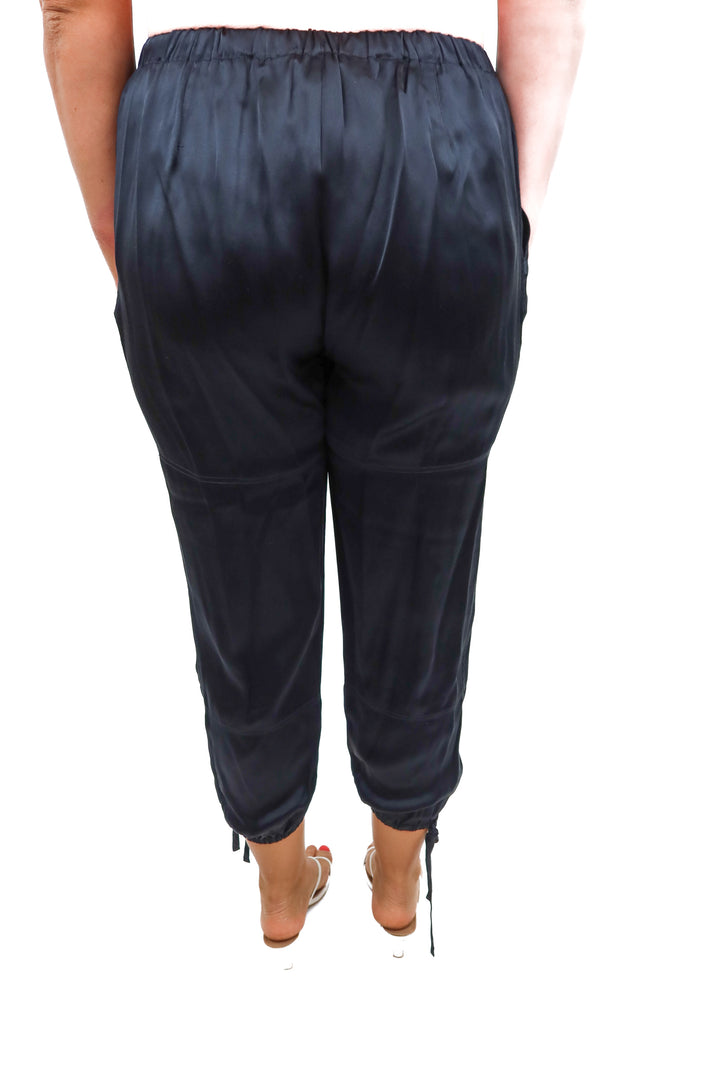 joie black silk joggers (L; retail $228)