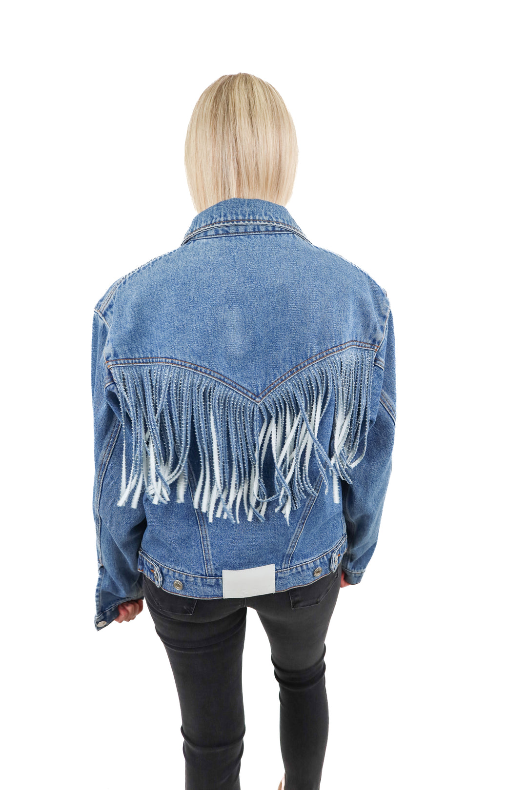 MSGM fringe jean jacket (S)
